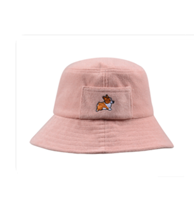 粉色小狗漁夫帽
